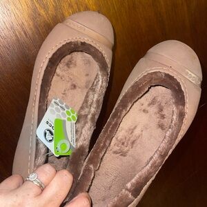 CROCS Tan Fuzzy Lined Slip-Ons